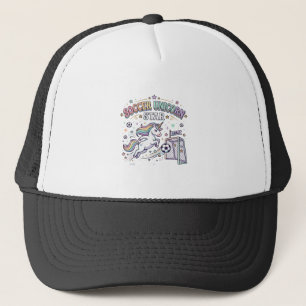 Eenhoringvoetbal Eenhoringster Grappige Vectorontw Trucker Pet