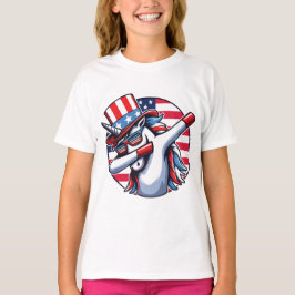 Eenhorn 4 juli patriottische raket en vuurwerk t-shirt