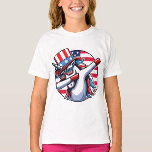 Eenhorn 4 juli patriottische raket en vuurwerk t-shirt