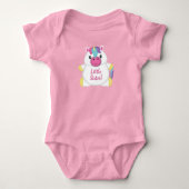 Eenhorn Baby Shower Roze Romper (Voorkant)