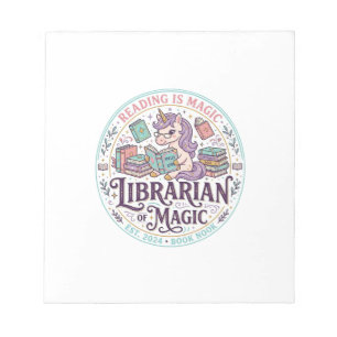 Eenhorn Bibliothecaris van Magie Origineel Product Notitieblok