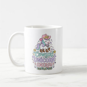 Eenhorn Cowgirl Eenhorn Energie Schattig Pastel Pr Koffiemok