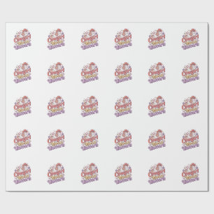 Eenhorn Cowgirl Maan Eenhorn Whimsical Merch Ontwe Cadeaupapier