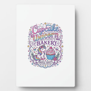 Eenhorn Cupcake Eenhorn Bakkerij Witte Achtergrond Fotoplaat