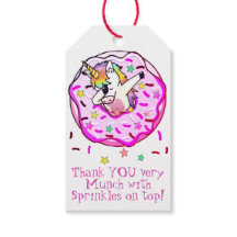 Eenhorn Dab-pose in Roze Glazuur Donut en Strooise