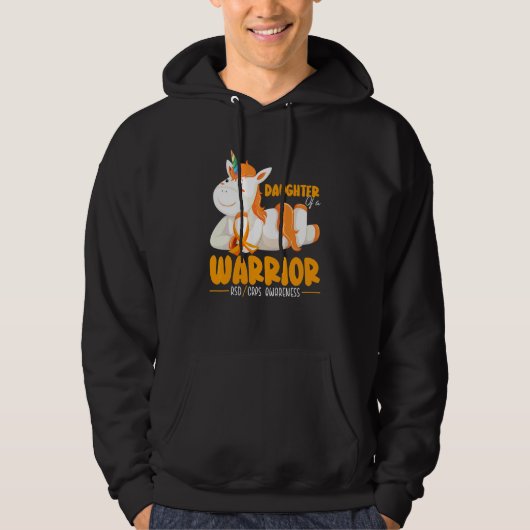 Eenhorn Dochter Van Een Warrior Support Supporter  Hoodie (Voorkant)