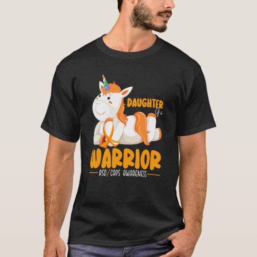 Eenhorn Dochter Van Een Warrior Support Supporter T-shirt (Voorkant)
