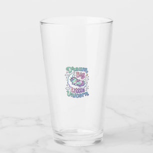 Eenhorn droom groot klein eenhoorn cadeau idee vec glas