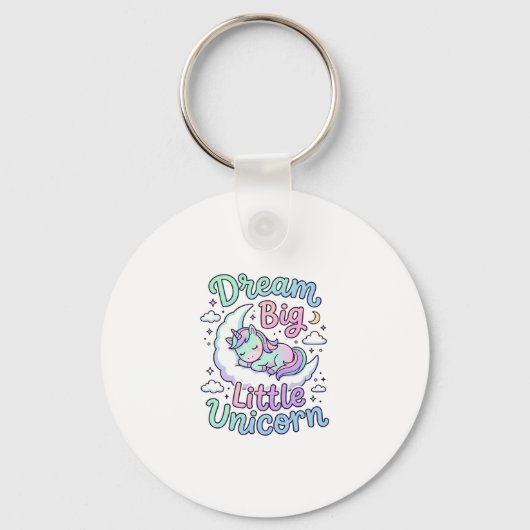 Eenhorn droom groot klein eenhoorn cadeau idee Vec Sleutelhanger (Voorkant)