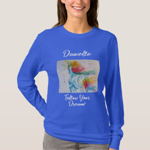 Eenhorn Eenhornen Regenboog Volg Je Dromen Meisjes T-shirt