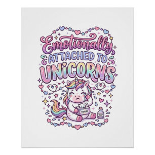 Eenhorn emotioneel gehecht aan Eenhorn origineel Perfect Poster