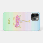 Eenhorn en bloemen in pastelkleuren Case-Mate iPhone case (Achterkant (horizontaal))