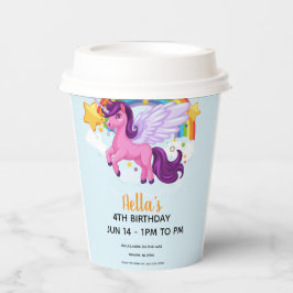 Eenhorn en Regenbogen Verjaardag Papieren Bekers