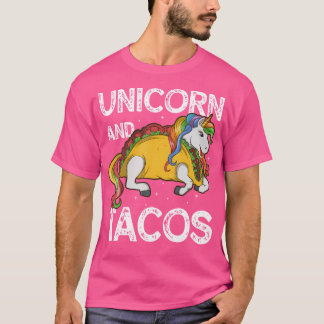 Eenhorn en Tacos Regenboog Taco Squad Feest T-shirt