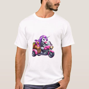 Eenhorn En Thanksgiving Kalkoen Motorfiets Vrouwen T-shirt