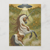 Eenhorn en UFO Briefkaart (Voorkant)