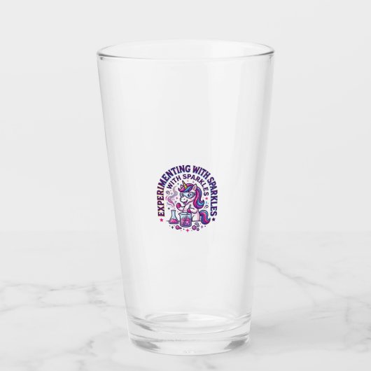 Eenhorn Experimenteert met Glitters Reclame Cut Glas (Voorkant)