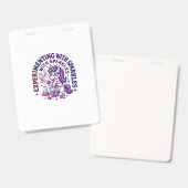 Eenhorn Experimenteert met Glitters Reclameversie Badge (Voor- en achterkant)