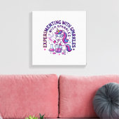 Eenhorn Experimenteert met Glitters Reclameversie Canvas Afdruk (Insitu (Woonkamer))
