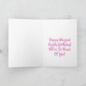 Eenhorn Flamingo Magische Regenboog Meisje 8e Verj Kaart (Binnen)