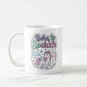 Eenhorn Geboren om Grafisch Ontwerp Merch te laten Koffiemok
