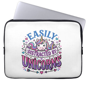Eenhorn gemakkelijk afgeleid door Eenhorn Reclame Laptop Sleeve