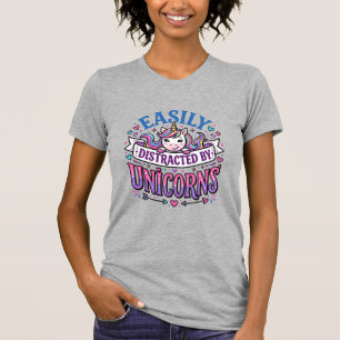 Eenhorn gemakkelijk afgeleid door Eenhorn Reclame T-shirt