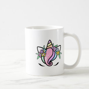 Eenhorn Gezicht Cute Wimpers Zondag Paasbloemen Koffiemok