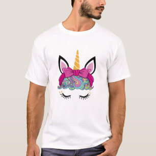 Eenhorn Gezicht Kostuum Magische Verjaardag Cadeau T-shirt
