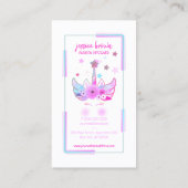 Eenhorn Gezicht Met Glitter Sterren Visitekaartje (Achterkant)