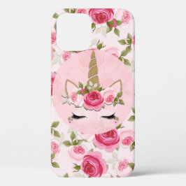 Eenhorn Goud Bloemrozen Moppig Trendsettend Case-Mate iPhone Case
