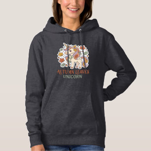 Eenhorn Herfstbladeren Eenhorn Grafisch ontwerp Me Hoodie