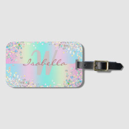 Eenhorn Holografische Glitter Bagagelabel