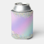 Eenhorn holografische glitter blikjeskoeler (Blikje Achterkant)