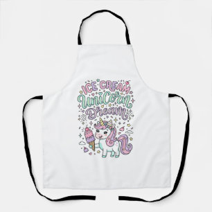 Eenhorn Ijs Eenhoorn Droom Cute Pastel Product Schort