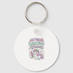 Eenhorn Ijs Eenhoorn Droom Cute Pastel Product Sleutelhanger