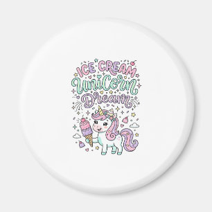 Eenhorn Ijs Eenhoorn Droom Schattig Pastel Product Magneet