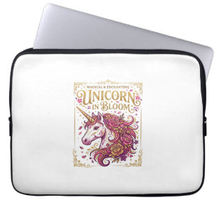 Eenhorn in bloei stijlvol Zazzle ontwerp_1 Laptop Sleeve