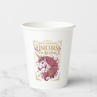 Eenhorn in bloei stijlvol Zazzle ontwerp_1 Papieren Bekers