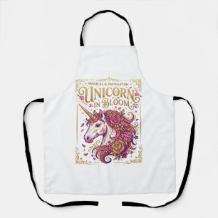 Eenhorn in bloei stijlvol Zazzle ontwerp_1 Schort