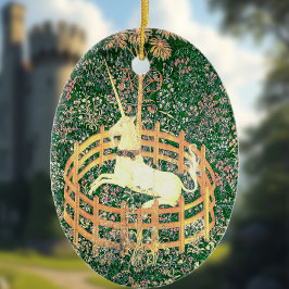 Eenhorn in gevangenschap keramisch ornament