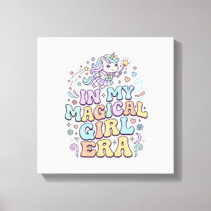 Eenhorn In Mijn Magical Girl Era Kawaii Sticker en Canvas Afdruk