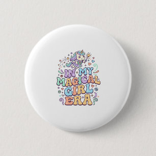 Eenhorn In Mijn Magical Girl Era Kawaii Sticker en Ronde Button 5,7 Cm
