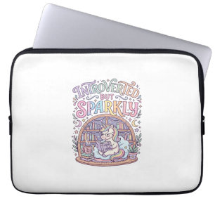 Eenhorn Introvert maar Fonkelende Originele Witte  Laptop Sleeve