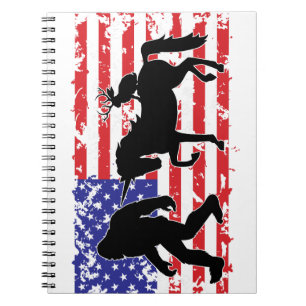 Eenhorn, Jackalope, Bigfoot en de Amerikaanse vlag Notitieboek