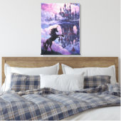 Eenhorn Kasteel Kunst Canvas Afdruk (Insitu (Slaapkamer))