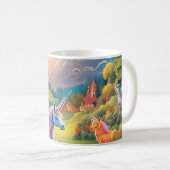Eenhorn Kasteel Landschap Mok | Sprookjes Magie (Voorkant rechts)
