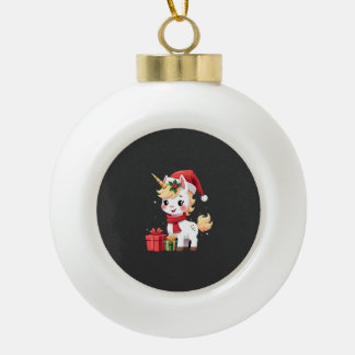 Eenhorn Kerst Decoratie Kerstman Eenhorn Kerst T-