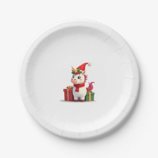 Eenhorn Kerst Decoratie Kerstman Eenhorn Kerst T- Papieren Bordje