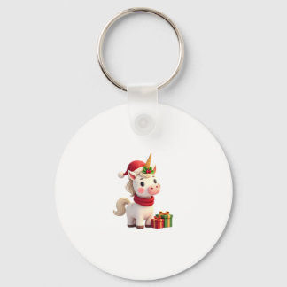 Eenhorn Kerst Decoratie Kerstman Eenhorn Kerst T- Sleutelhanger